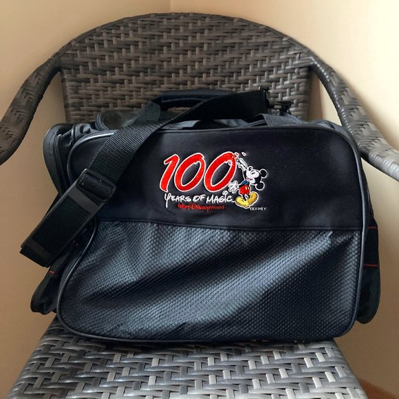 Disney Handbags - *HP* VTG Walt Disney World 100 Years of Magic duffel bag Mickey Mouse embroidery